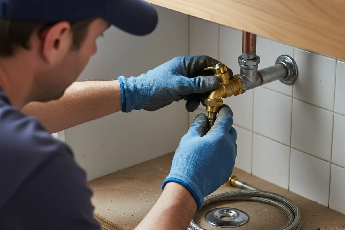 Shutoff valve and fitting work during Faucet and Fixture Repair in Greenfield